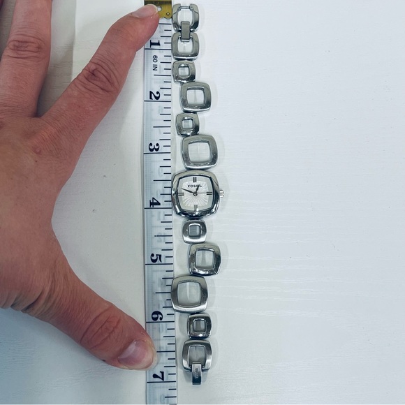 FOSSIL Core Square Link Stainless Steel Silver Dial Ladies Watch - Picture 8 of 9